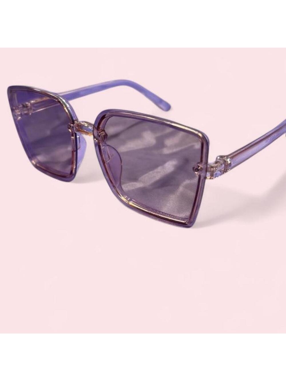 Dreamy brown translucent square sunglasses brown tinted lenses fairy goth
